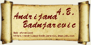 Andrijana Badnjarević vizit kartica